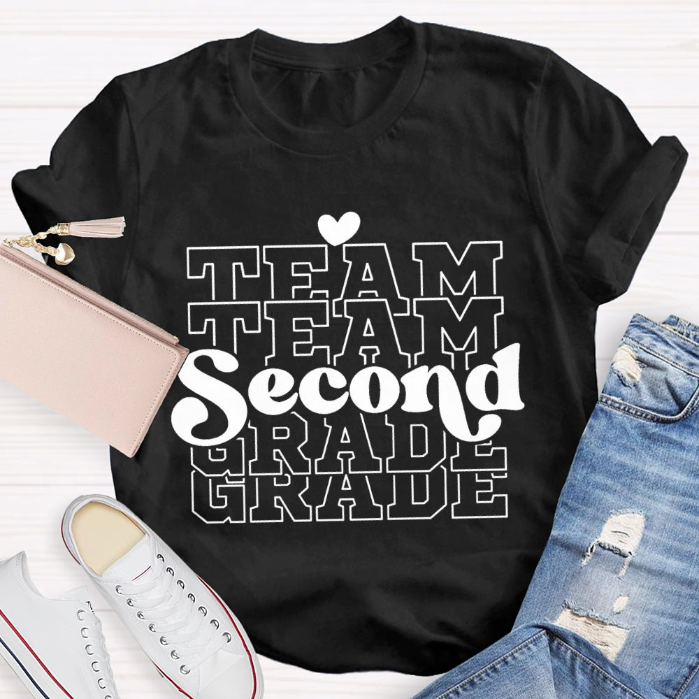 Personalized Grade Second Grade Team Teacher T-shirt