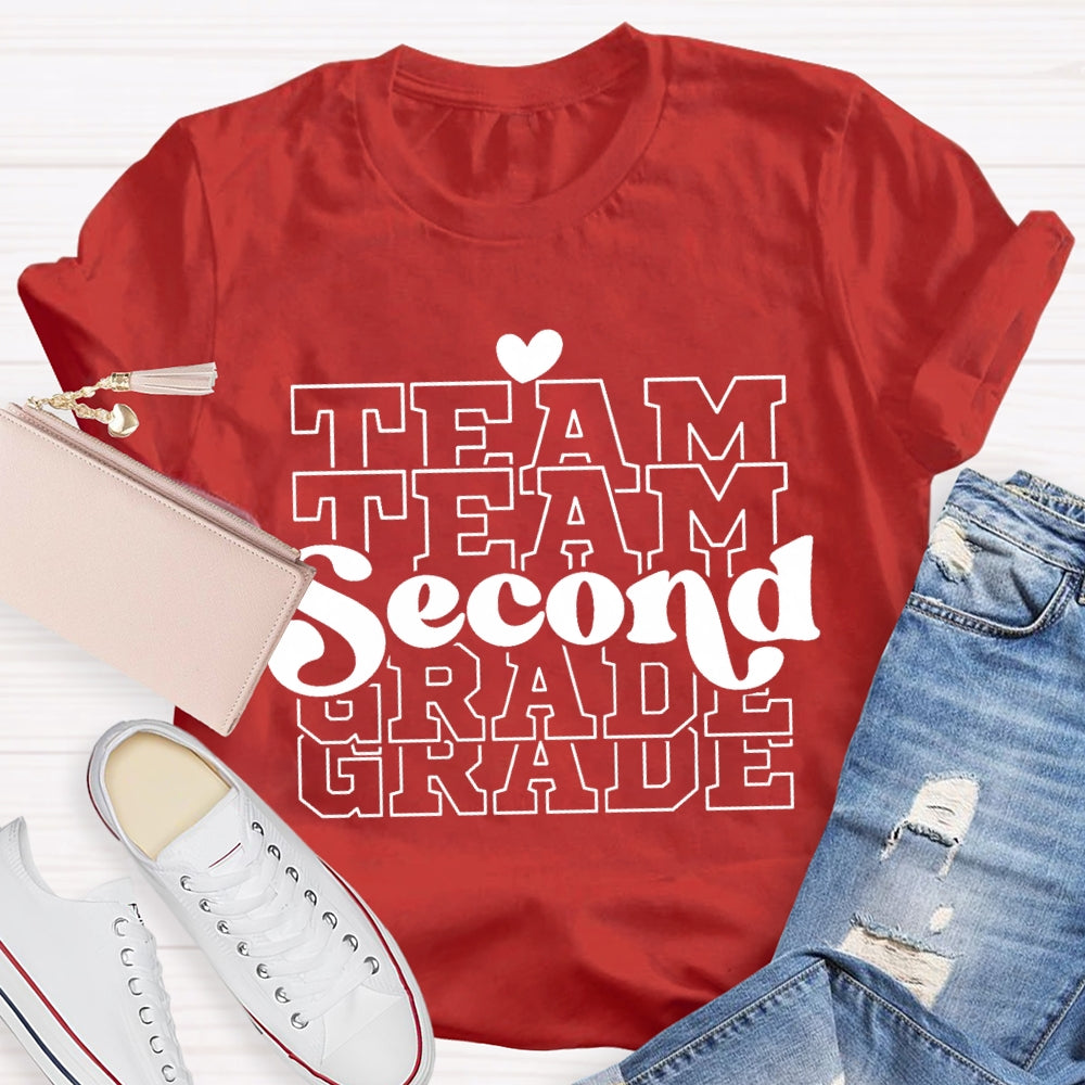 Personalized Grade Second Grade Team Teacher T-shirt