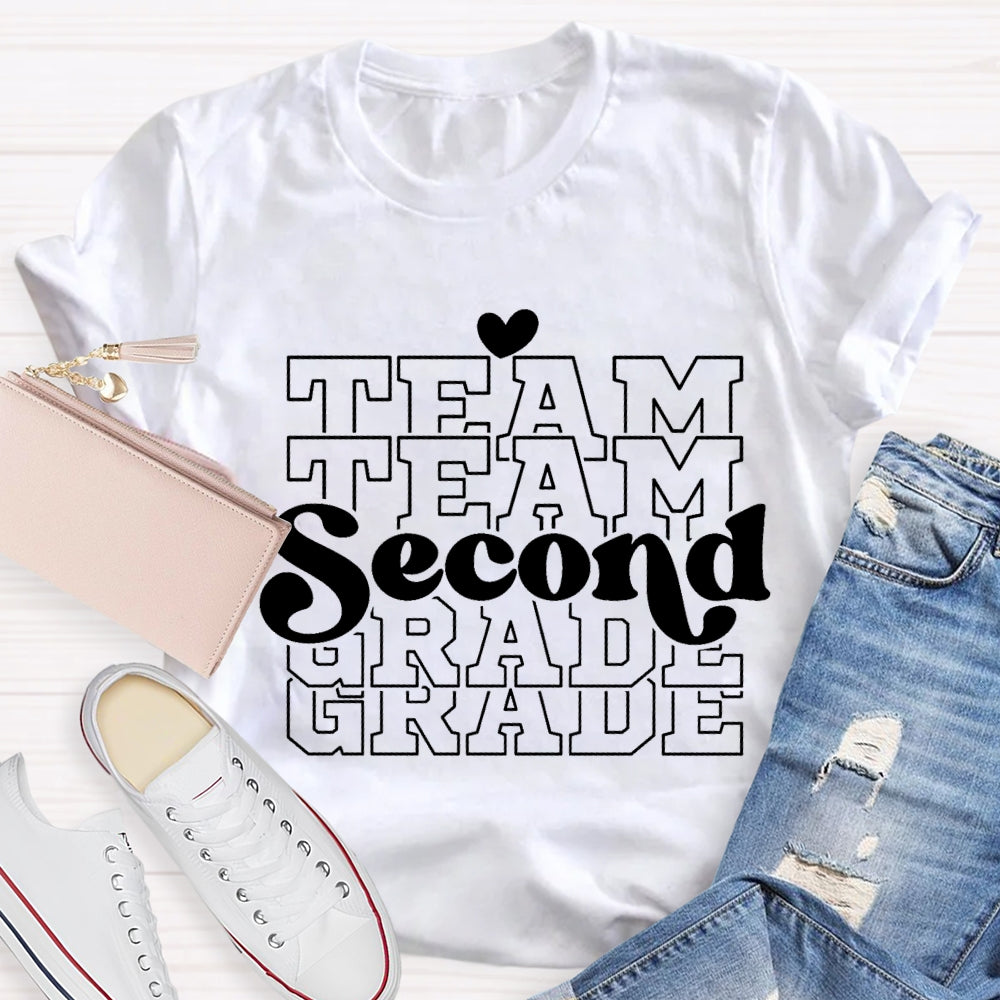 Personalized Grade Second Grade Team Teacher T-shirt