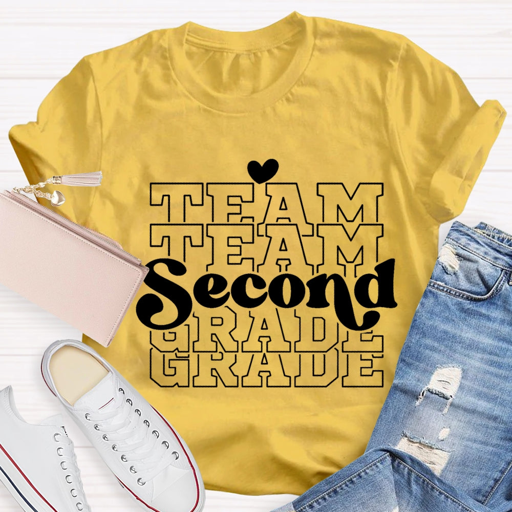 Personalized Grade Second Grade Team Teacher T-shirt