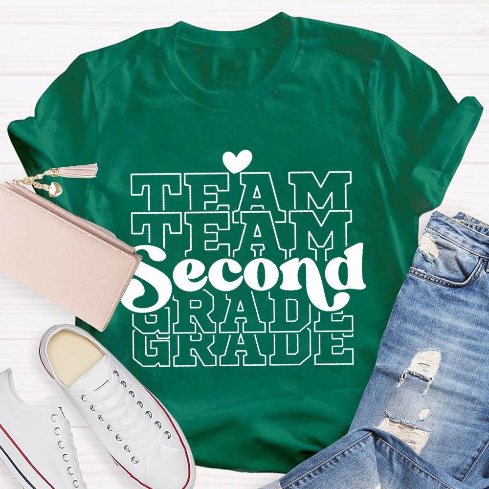 Personalized Grade Second Grade Team Teacher T-shirt