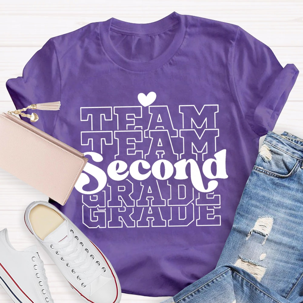 Personalized Grade Second Grade Team Teacher T-shirt