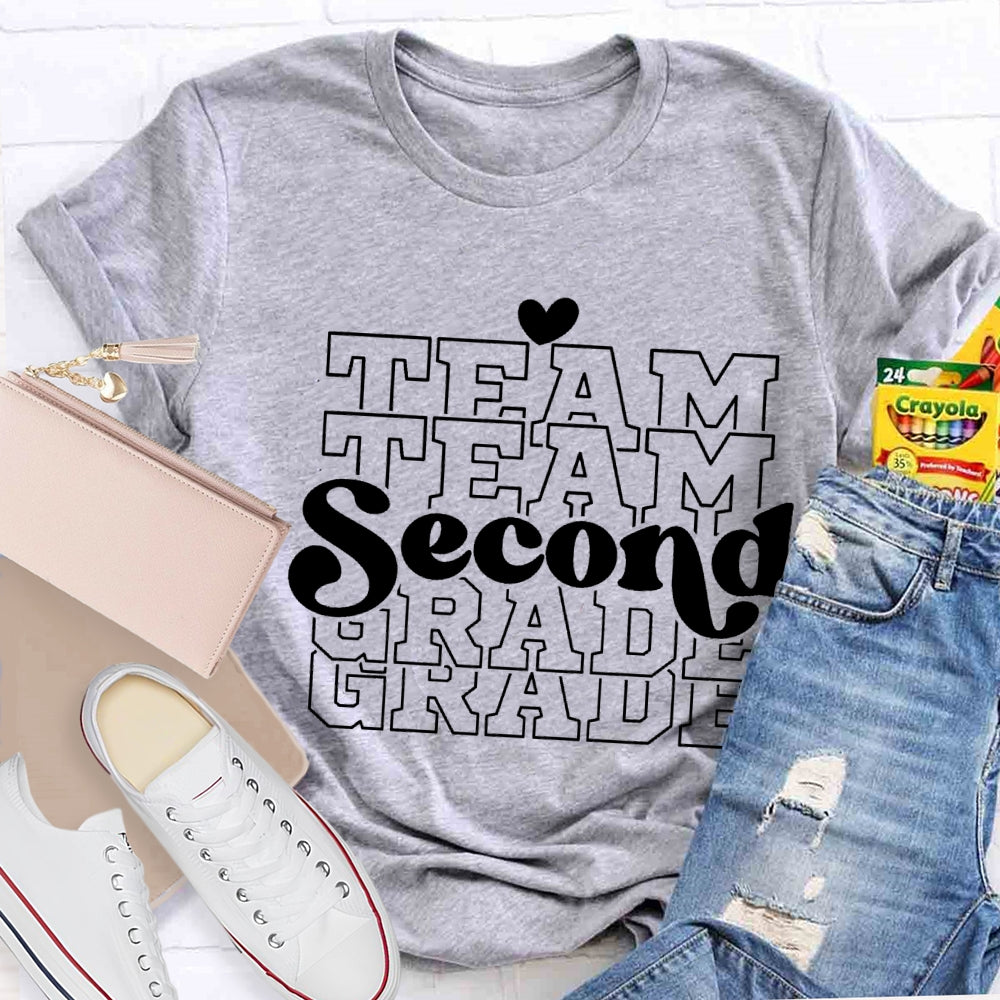 Personalized Grade Second Grade Team Teacher T-shirt