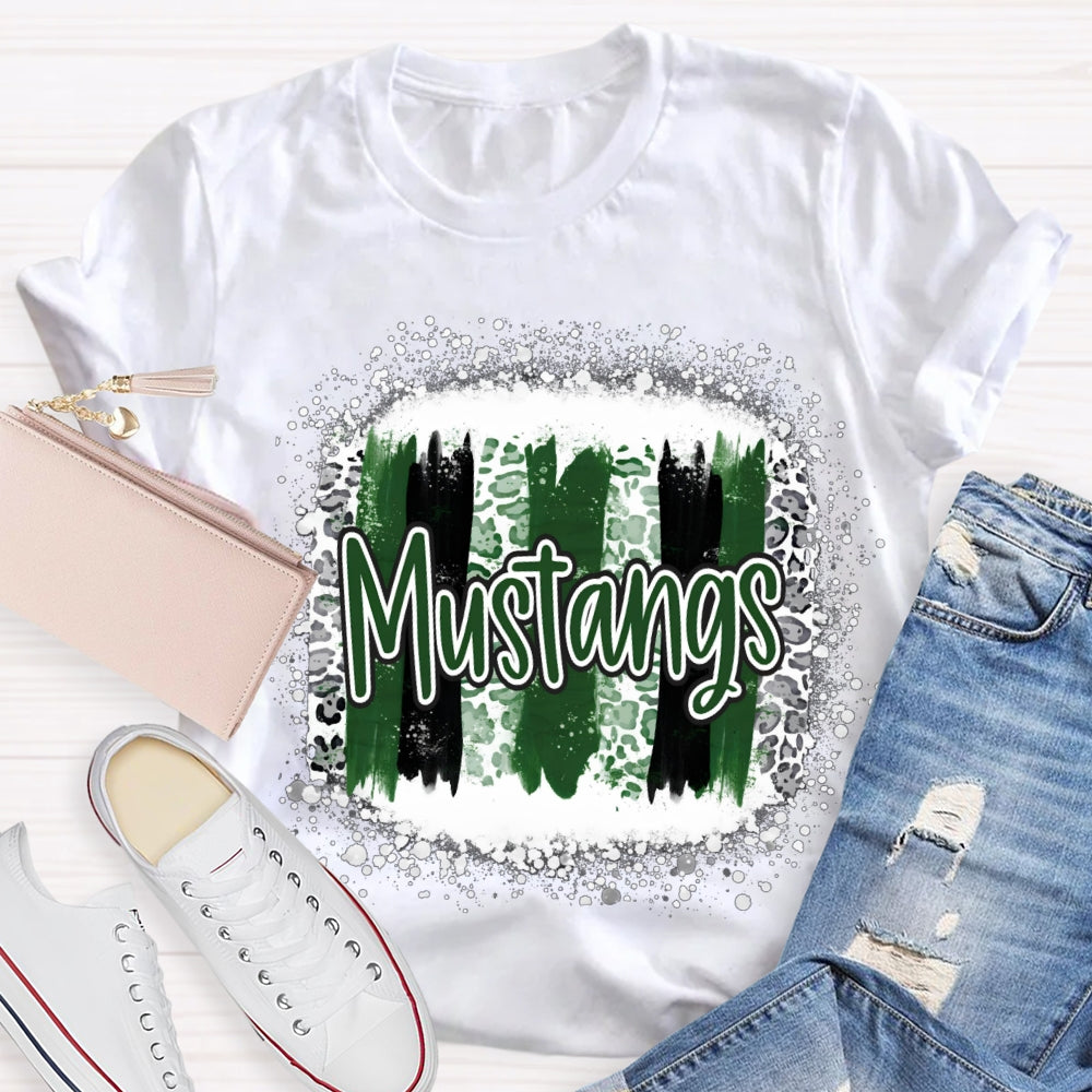 Personalized Mascot Mustangs Teacher T-shirt