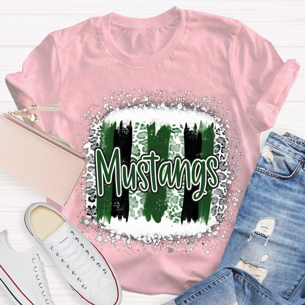 Personalized Mascot Mustangs Teacher T-shirt