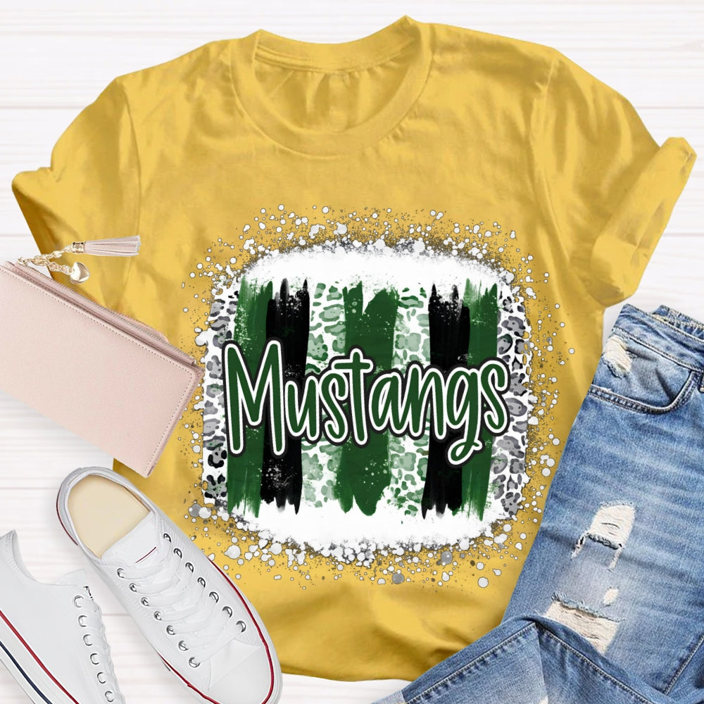 Personalized Mascot Mustangs Teacher T-shirt