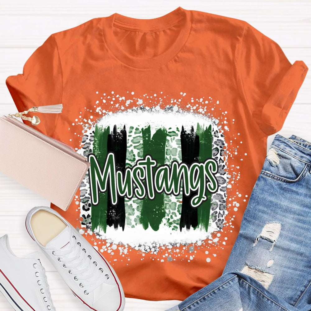 Personalized Mascot Mustangs Teacher T-shirt