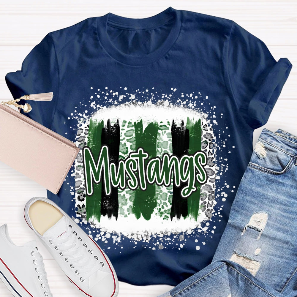 Personalized Mascot Mustangs Teacher T-shirt