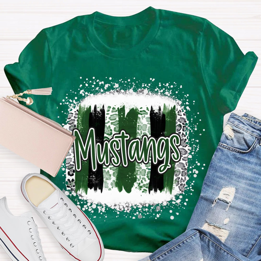 Personalized Mascot Mustangs Teacher T-shirt