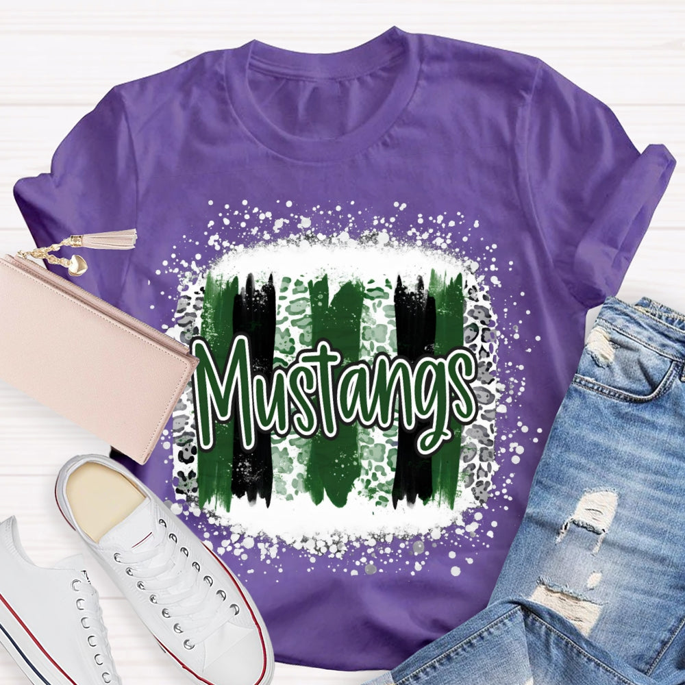 Personalized Mascot Mustangs Teacher T-shirt