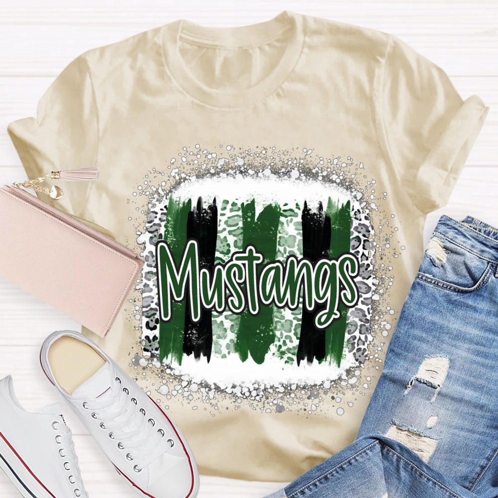 Personalized Mascot Mustangs Teacher T-shirt