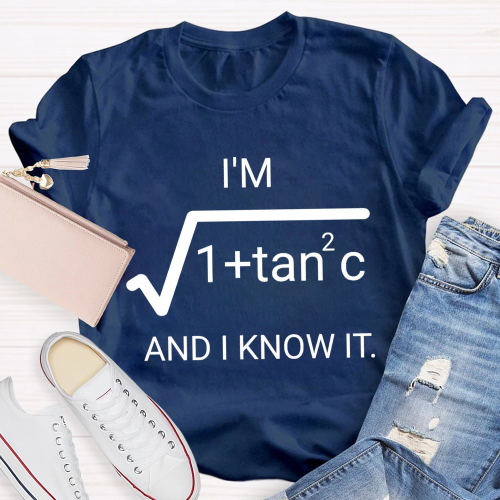 I'm Sec C And I Know It Math Teacher T-shirt