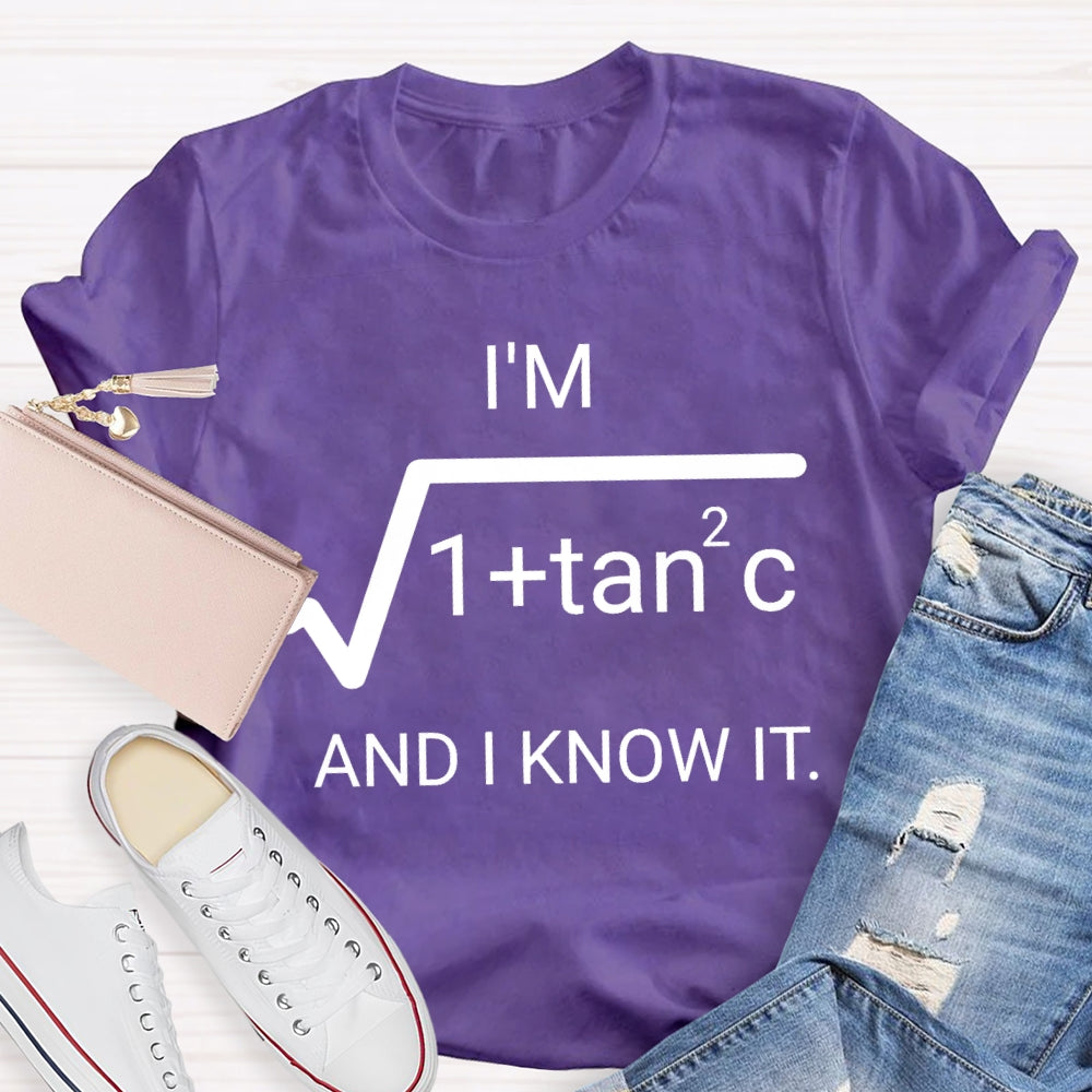 I'm Sec C And I Know It Math Teacher T-shirt