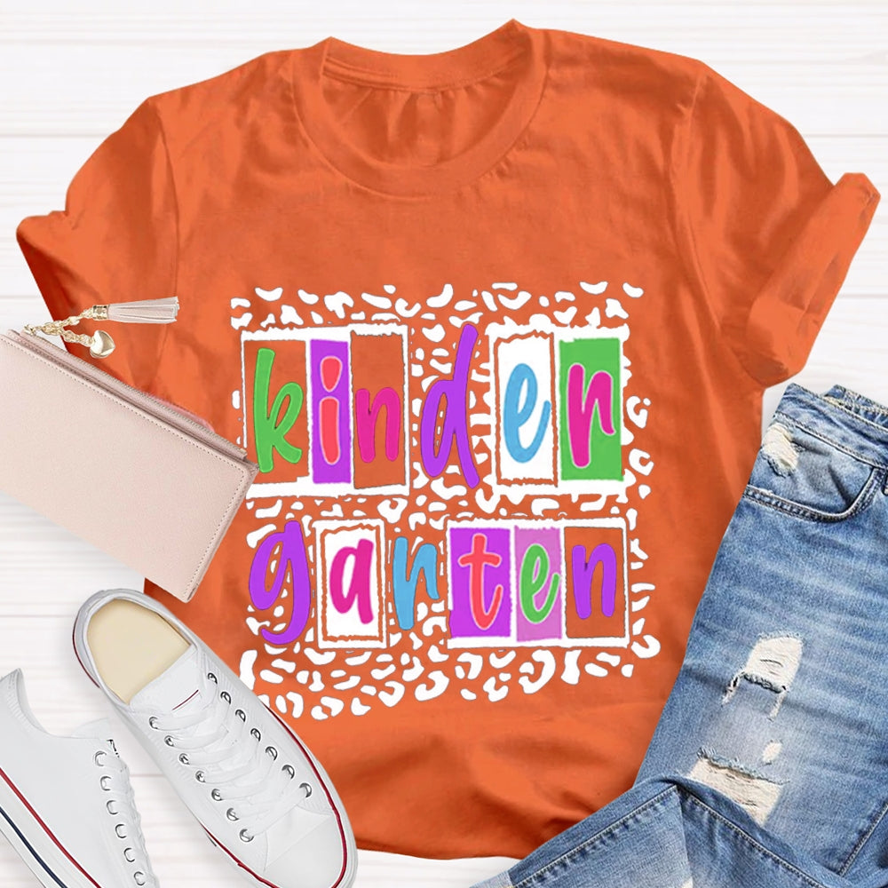Personalized Grade Colorful Teacher T-Shirt
