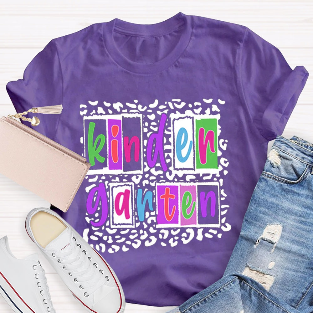 Personalized Grade Colorful Teacher T-Shirt