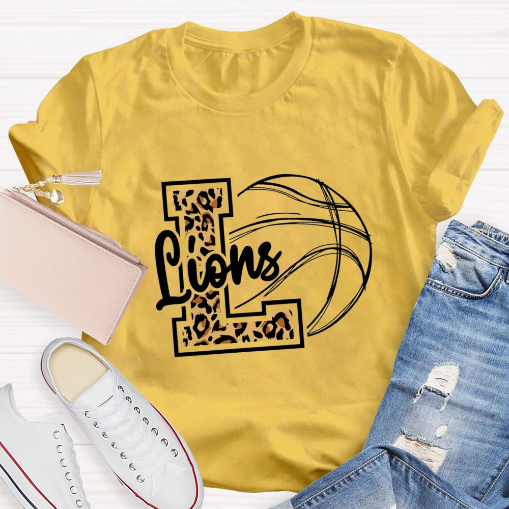 Personalized Mascot Leopard T-shirt
