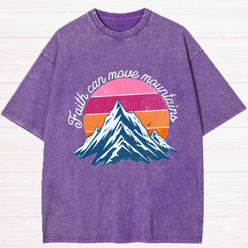 Faith Can Move Mountain Washed T-Shirt