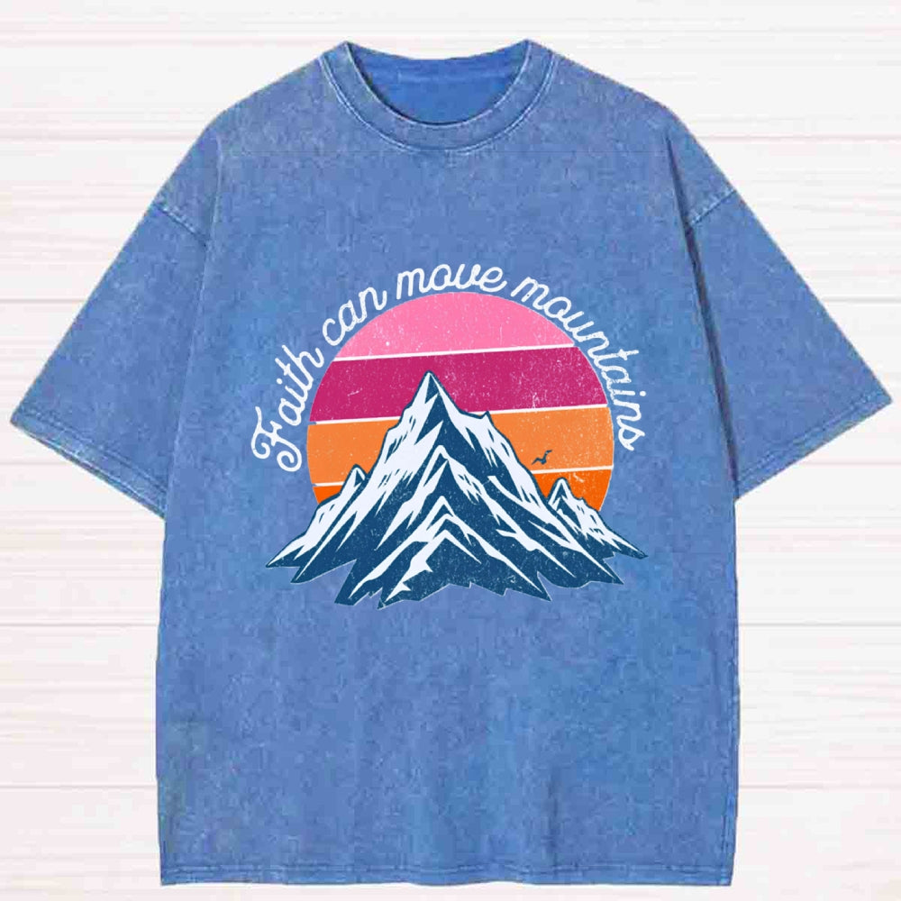Faith Can Move Mountain Washed T-Shirt