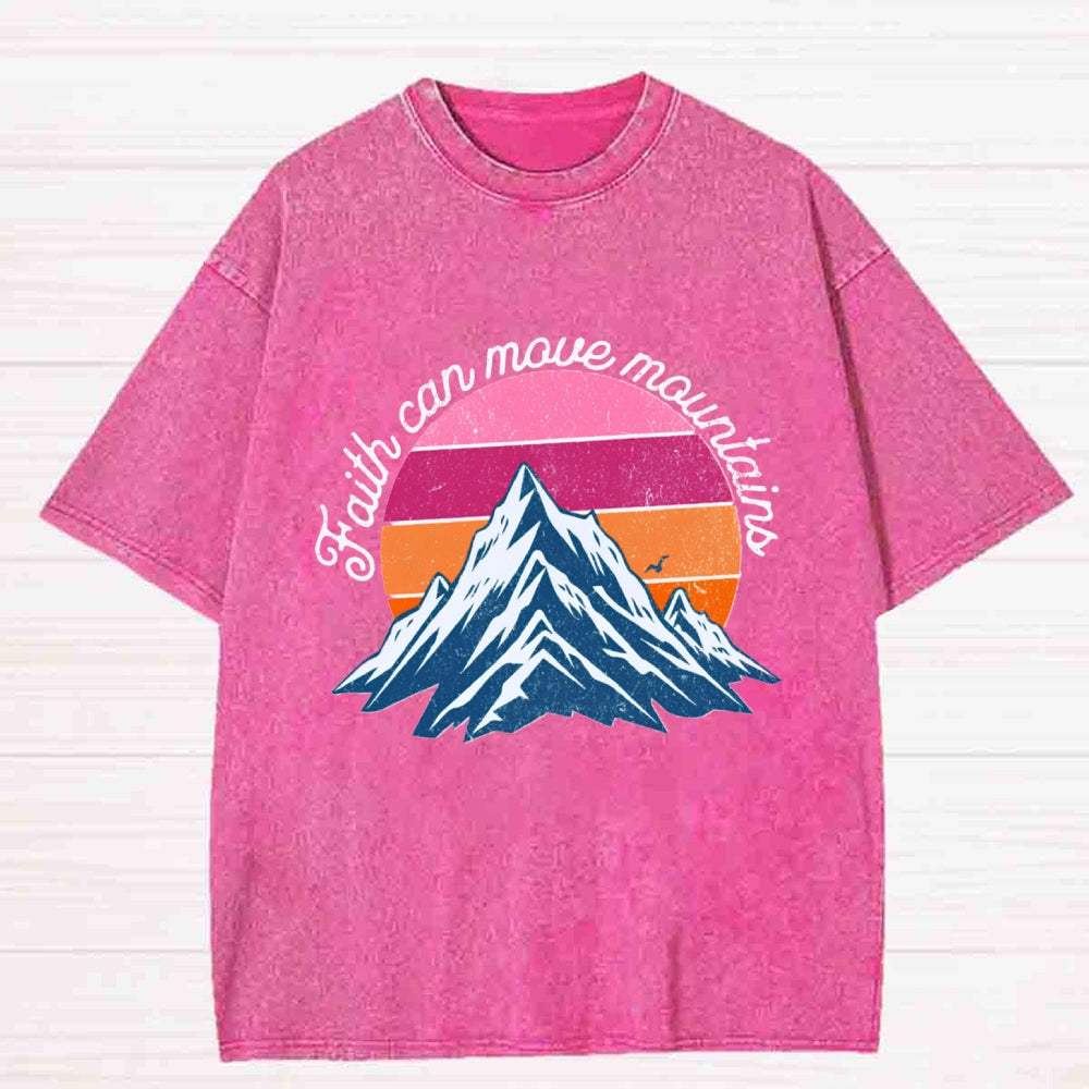 Faith Can Move Mountain Washed T-Shirt