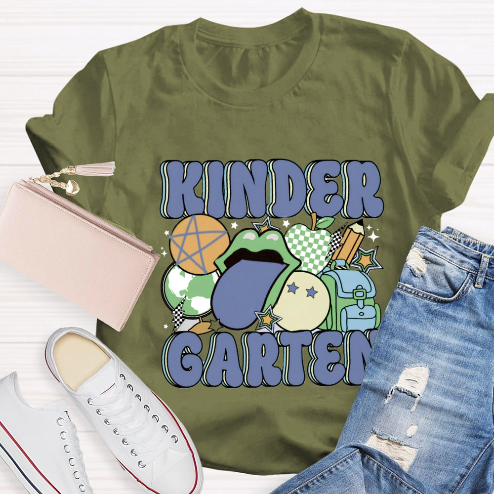 Personalized Grade School Bag Pencil Printed T-shirt