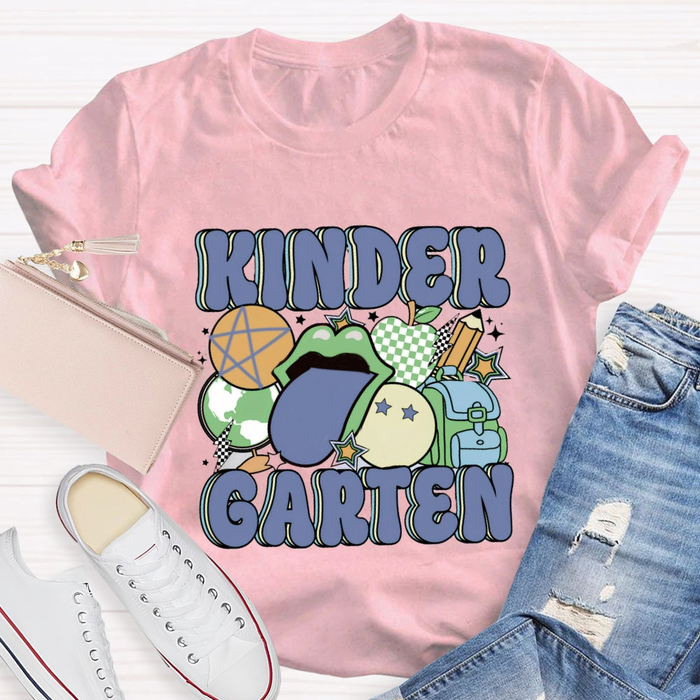 Personalized Grade School Bag Pencil Printed T-shirt