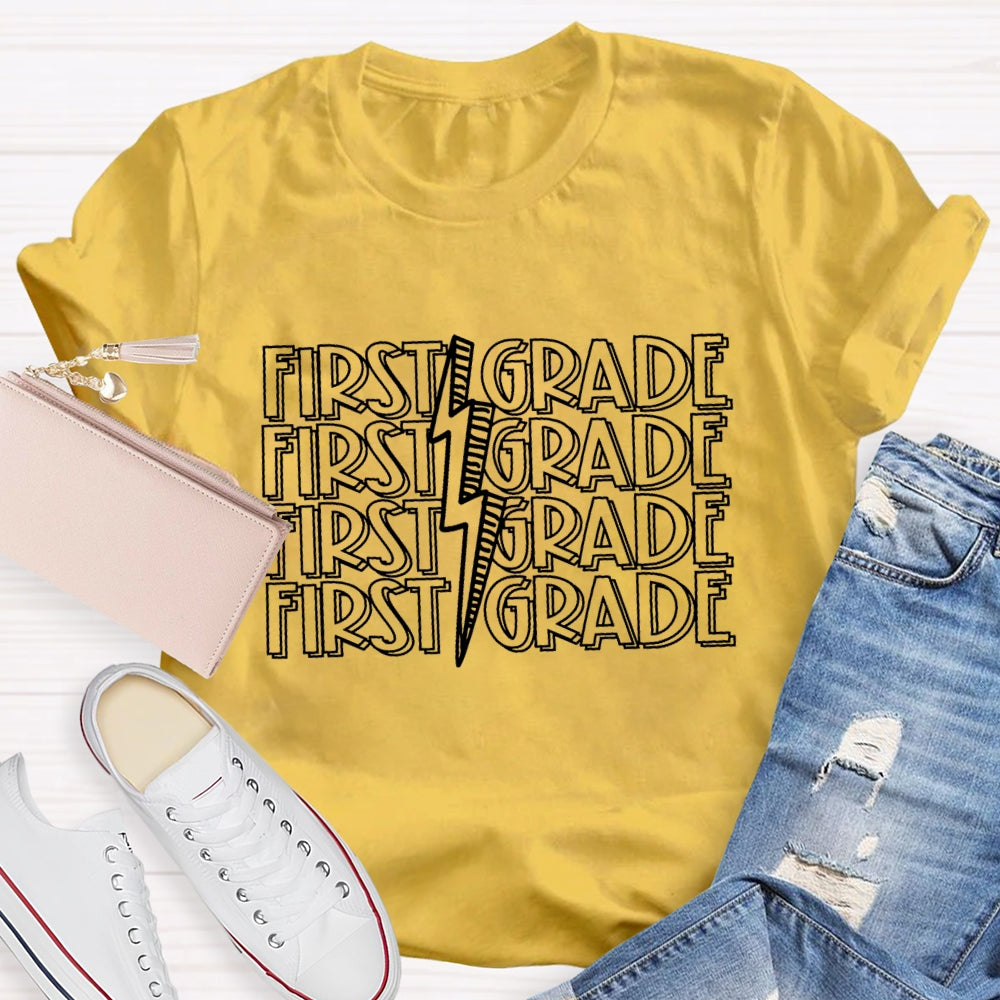 Personalized Grade Simple line print T-shirt