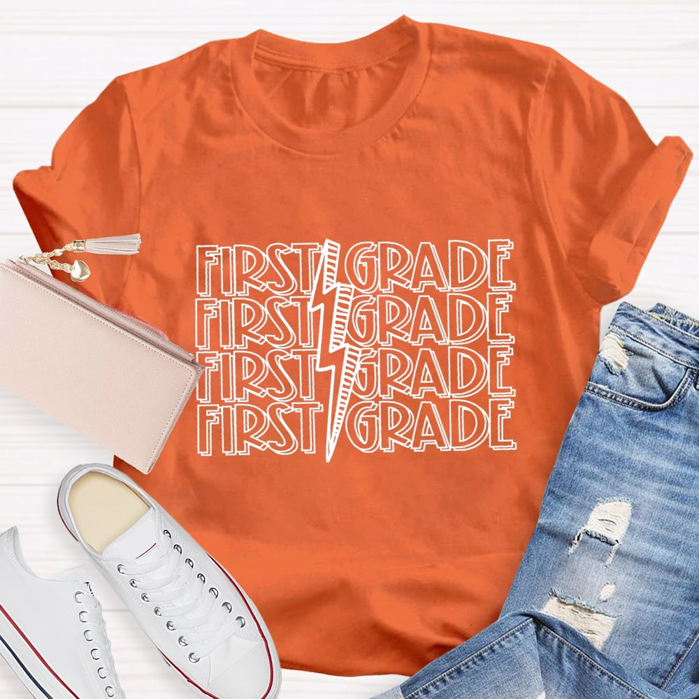 Personalized Grade Simple line print T-shirt