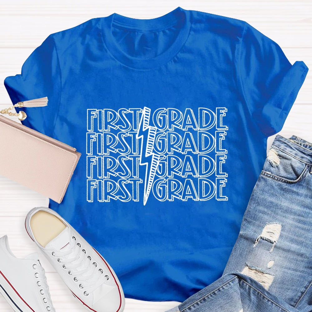 Personalized Grade Simple line print T-shirt