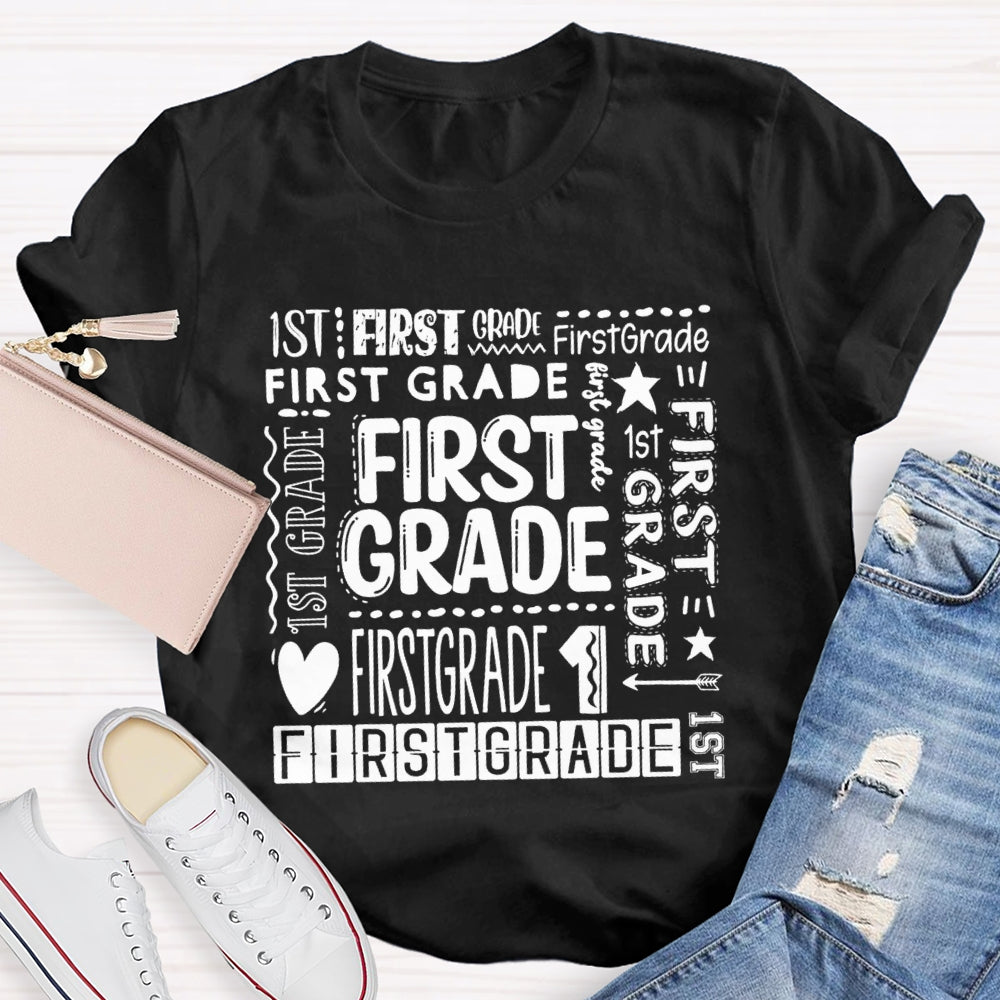 Personalized Grade First Grade Back To School Teacher T-shirt