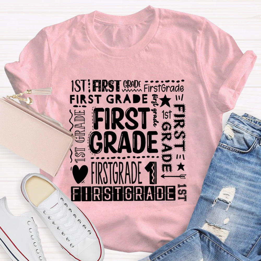 Personalized Grade First Grade Back To School Teacher T-shirt