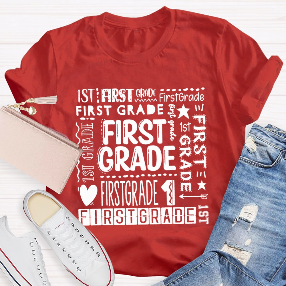 Personalized Grade First Grade Back To School Teacher T-shirt