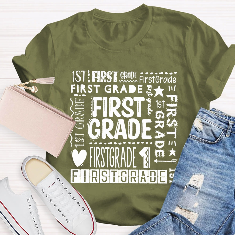 Personalized Grade First Grade Back To School Teacher T-shirt