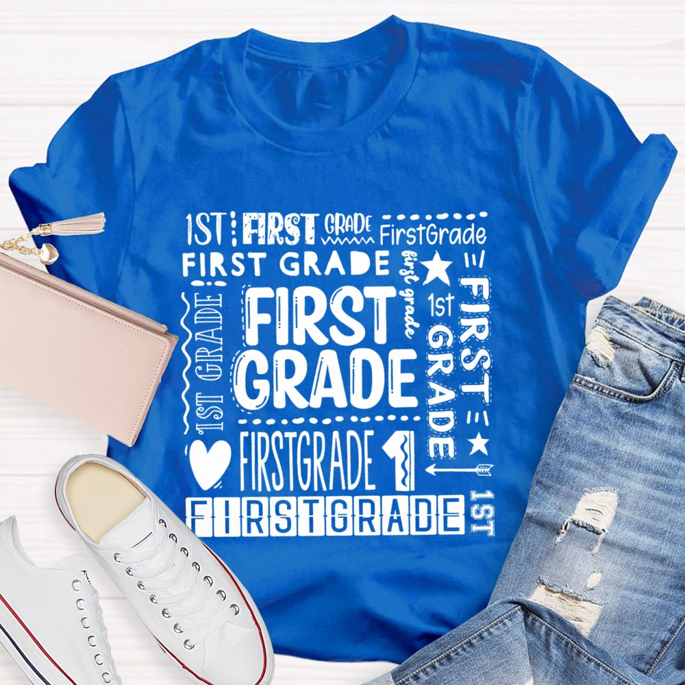 Personalized Grade First Grade Back To School Teacher T-shirt