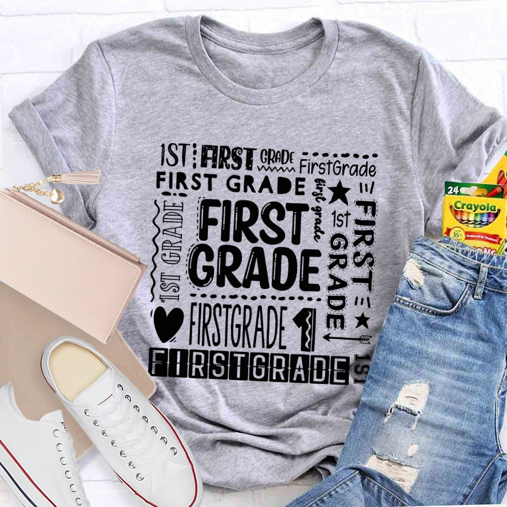 Personalized Grade First Grade Back To School Teacher T-shirt