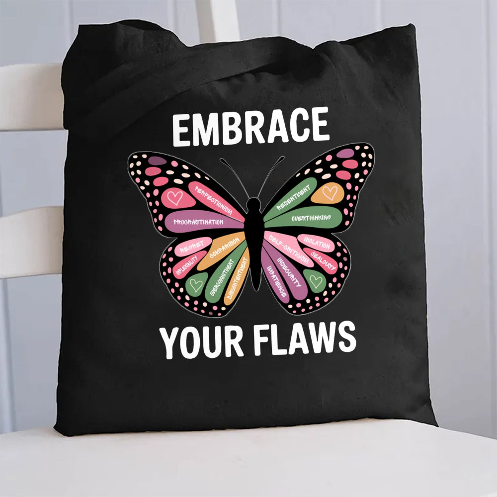 Embrace Your Flaws Canvas Tote Bag