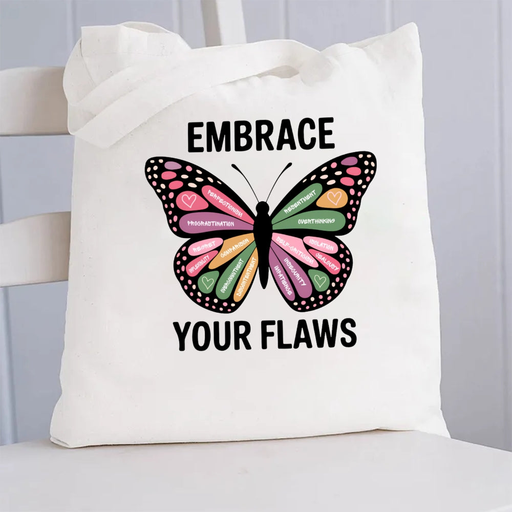 Embrace Your Flaws Canvas Tote Bag