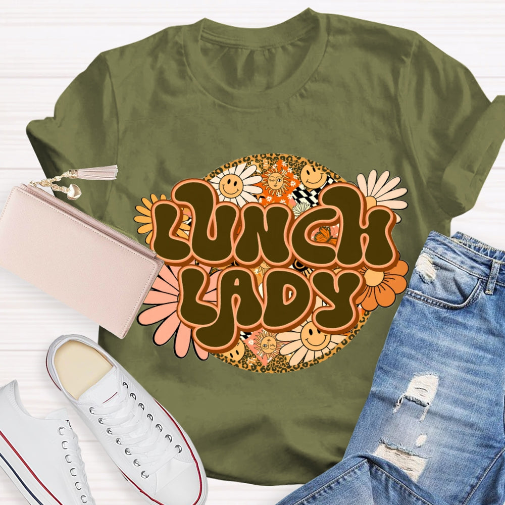 Lunch Lady Sunflower Print T-shirt