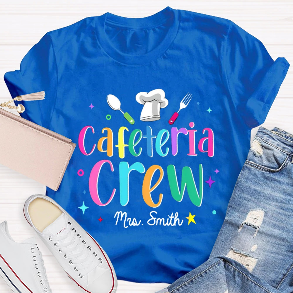 Personalized Name Cafeteria Crew Chef Hat T-shirt