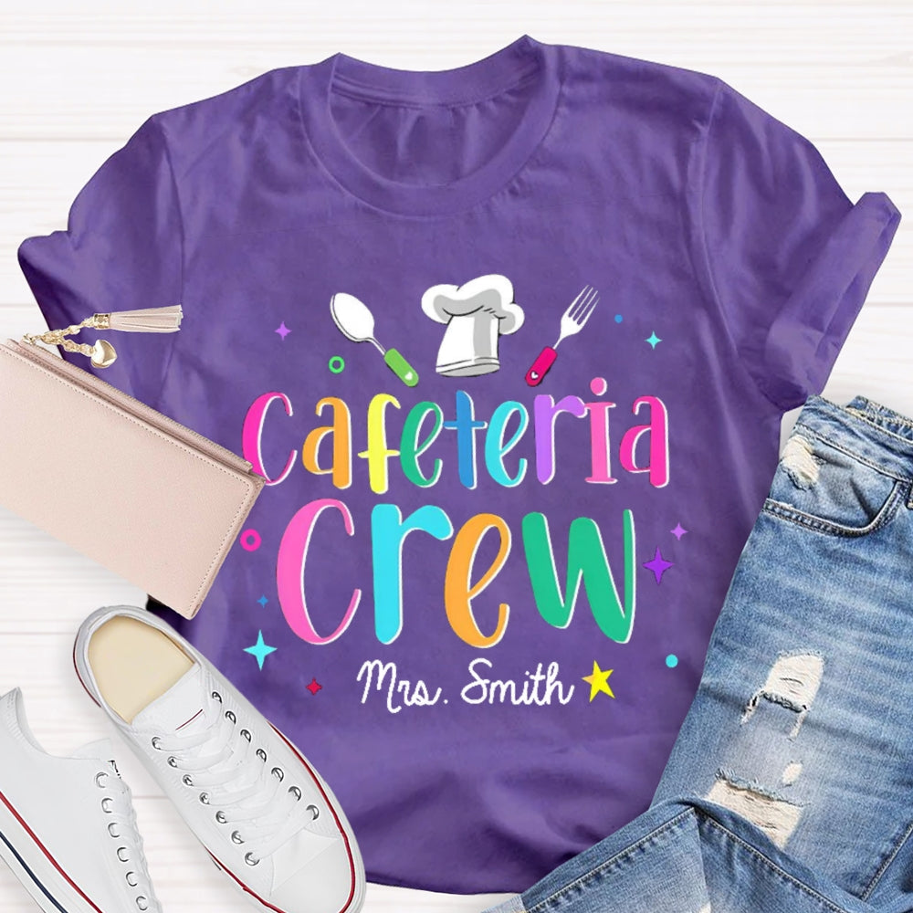 Personalized Name Cafeteria Crew Chef Hat T-shirt