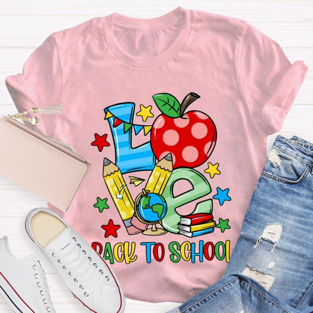 Back To School Love Heart T-shirt