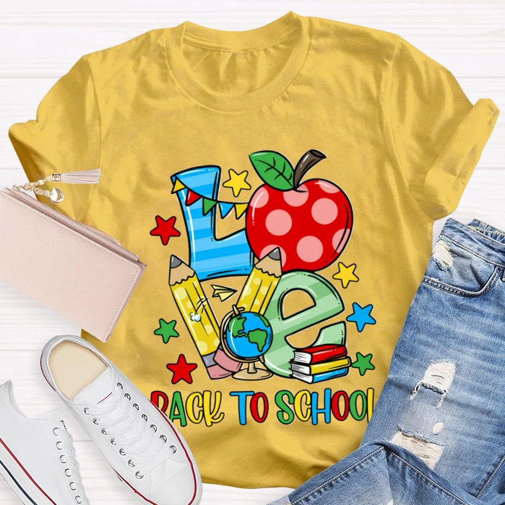 Back To School Love Heart T-shirt