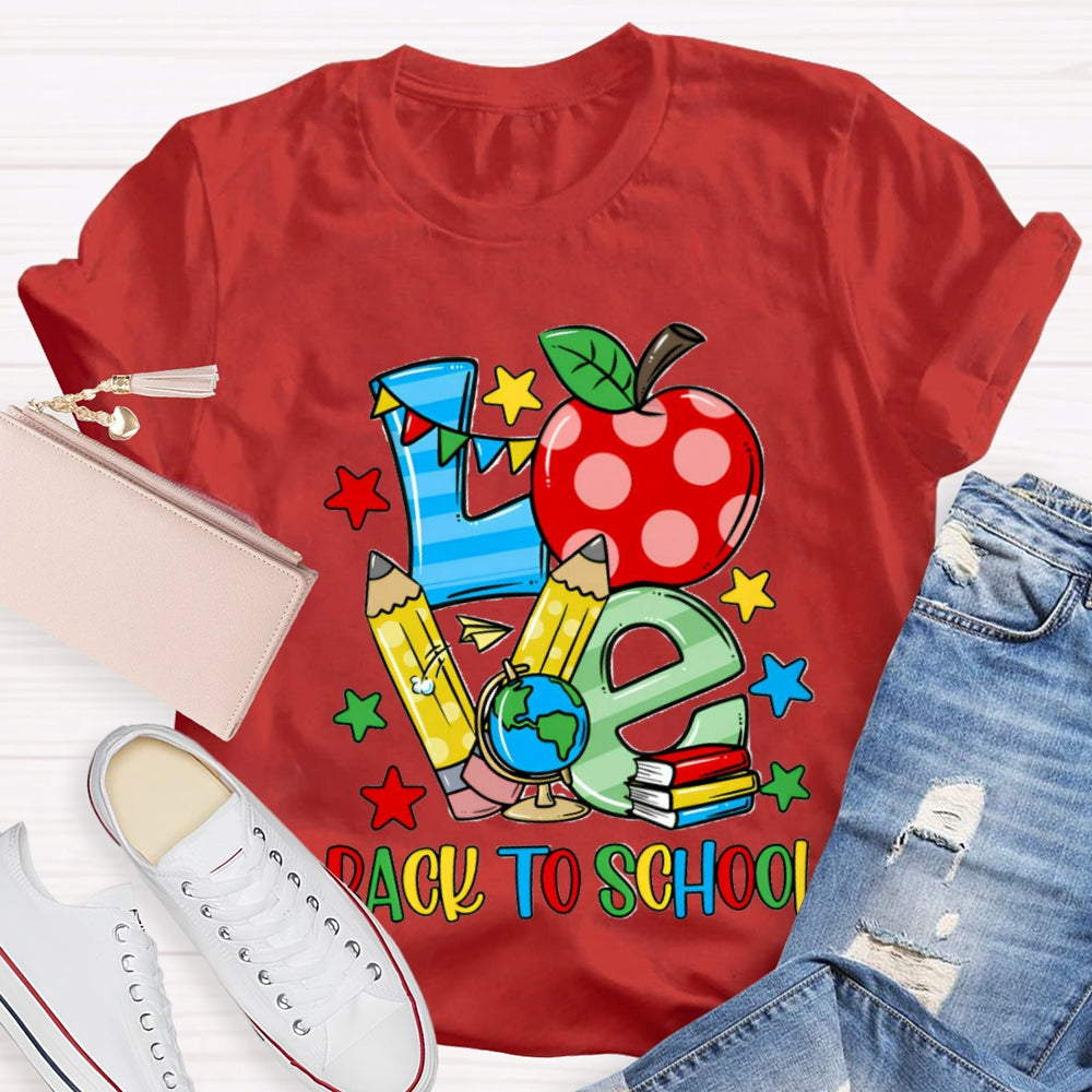 Back To School Love Heart T-shirt