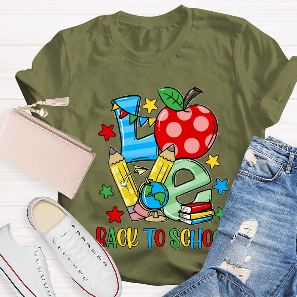 Back To School Love Heart T-shirt