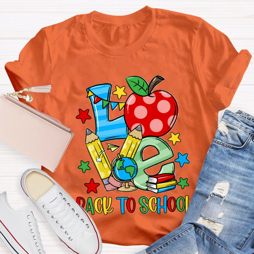 Back To School Love Heart T-shirt