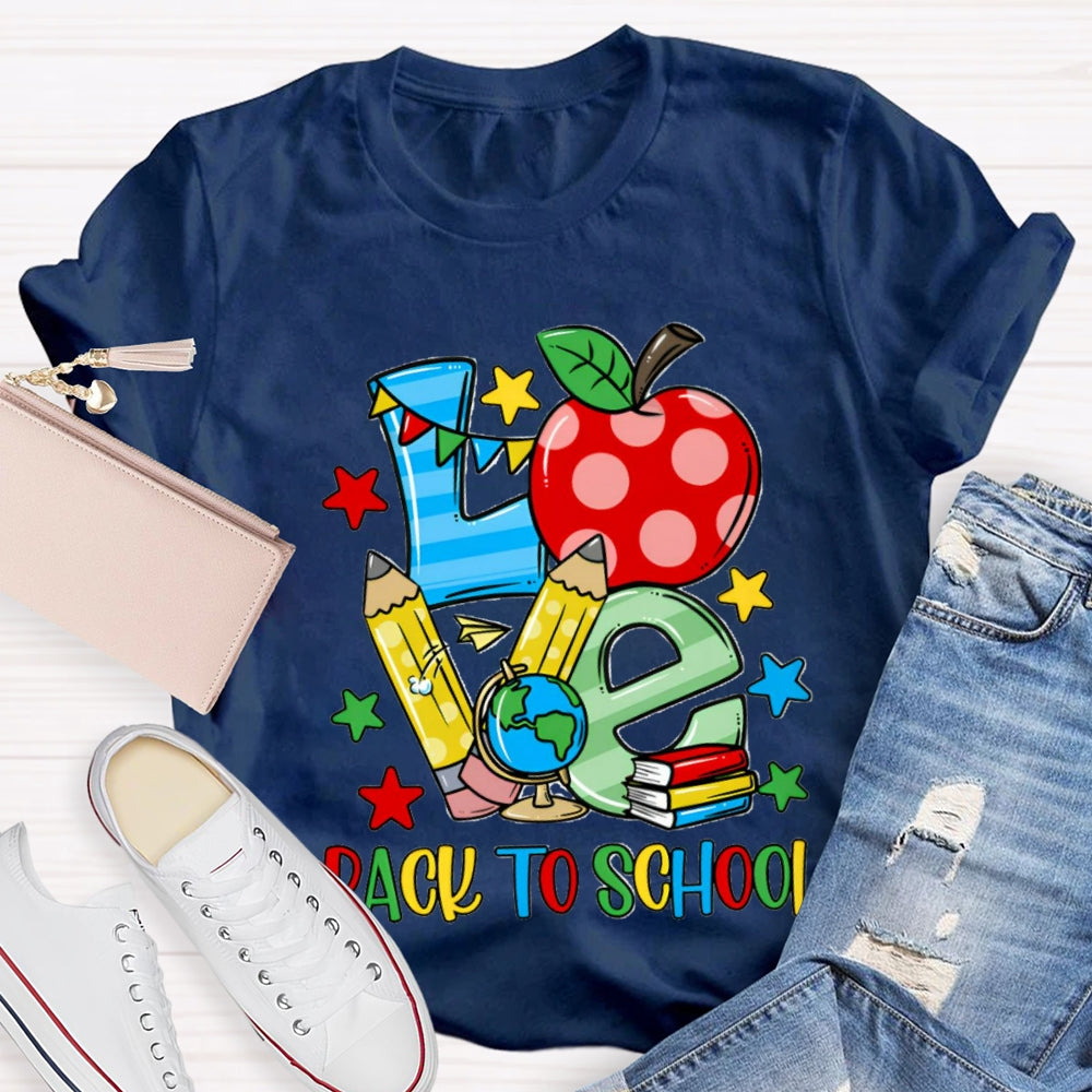 Back To School Love Heart T-shirt