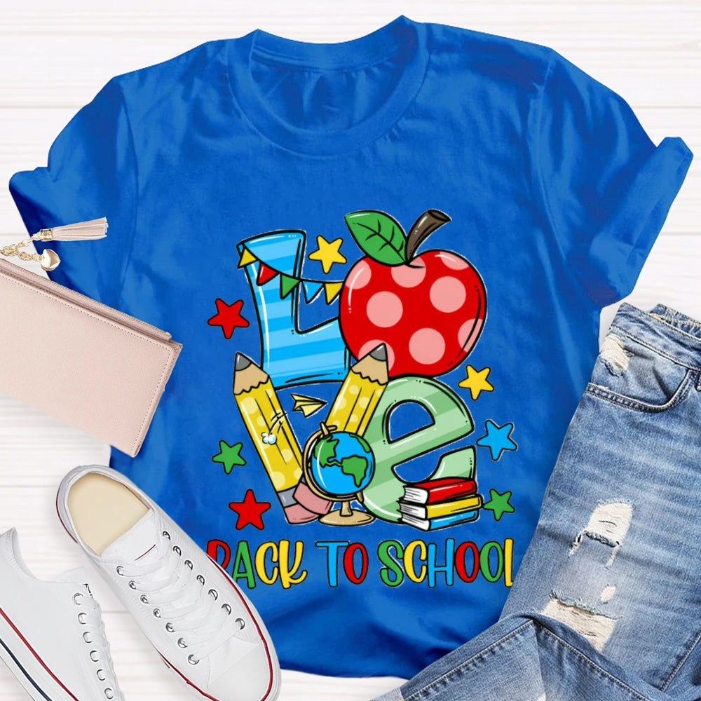 Back To School Love Heart T-shirt