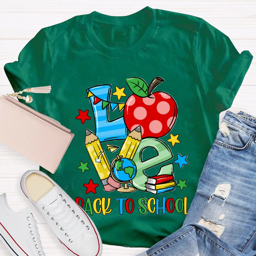 Back To School Love Heart T-shirt