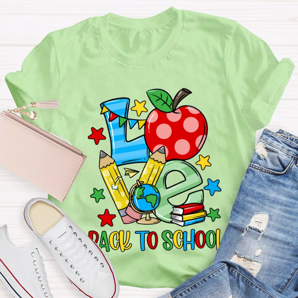 Back To School Love Heart T-shirt