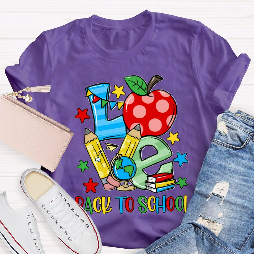 Back To School Love Heart T-shirt