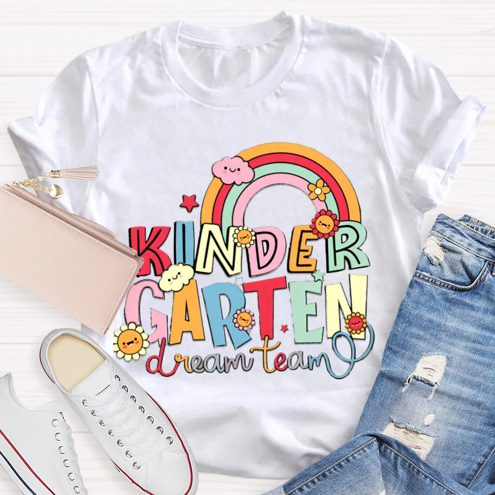 Personalized Grade Kindergarten Dream Team Shirt